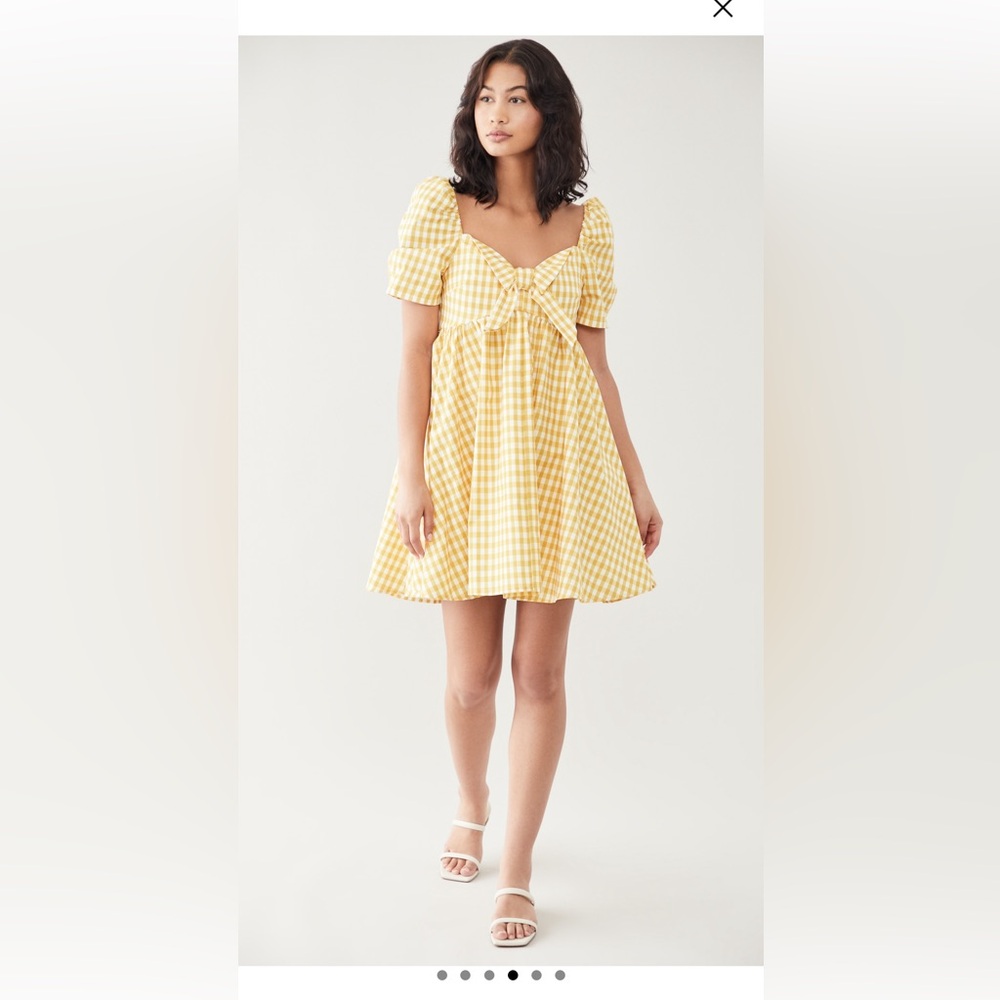 o.p.t Yellow Gingham Dress